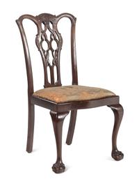 An Assembled Set of George III Style Mahogany Dining Chairs