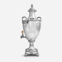 A George III sterling silver presentation hot water urn Andrew Fogelberg, London, 1776