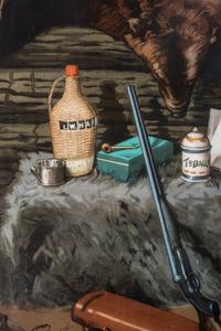 A 'Here's Happy Days' Painted Vitrolite Advertising Panel for I.W. Harper Whiskey