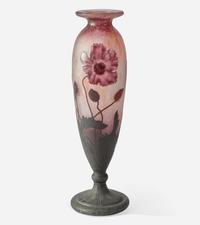Daum (French, est. 1878) "Poppies" Vase, France, circa 1900