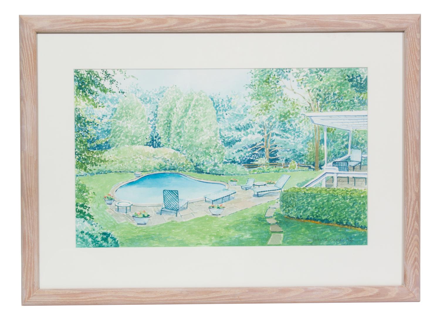 John Cole, (American, 20th Century), Pair of Interior Views, 1992