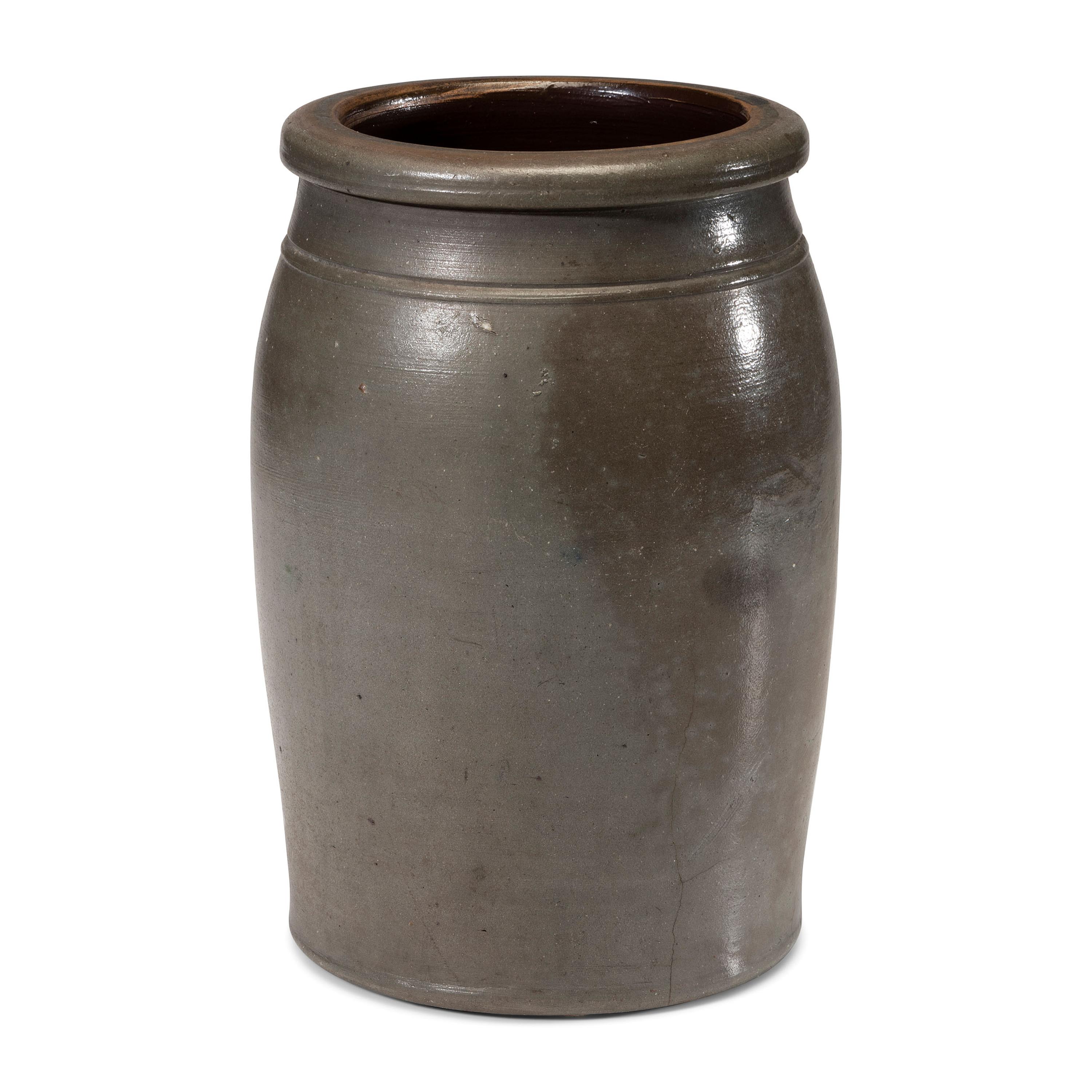 A Two-Gallon Sobanski & Eberts Cobalt Decorated Stoneware Crock