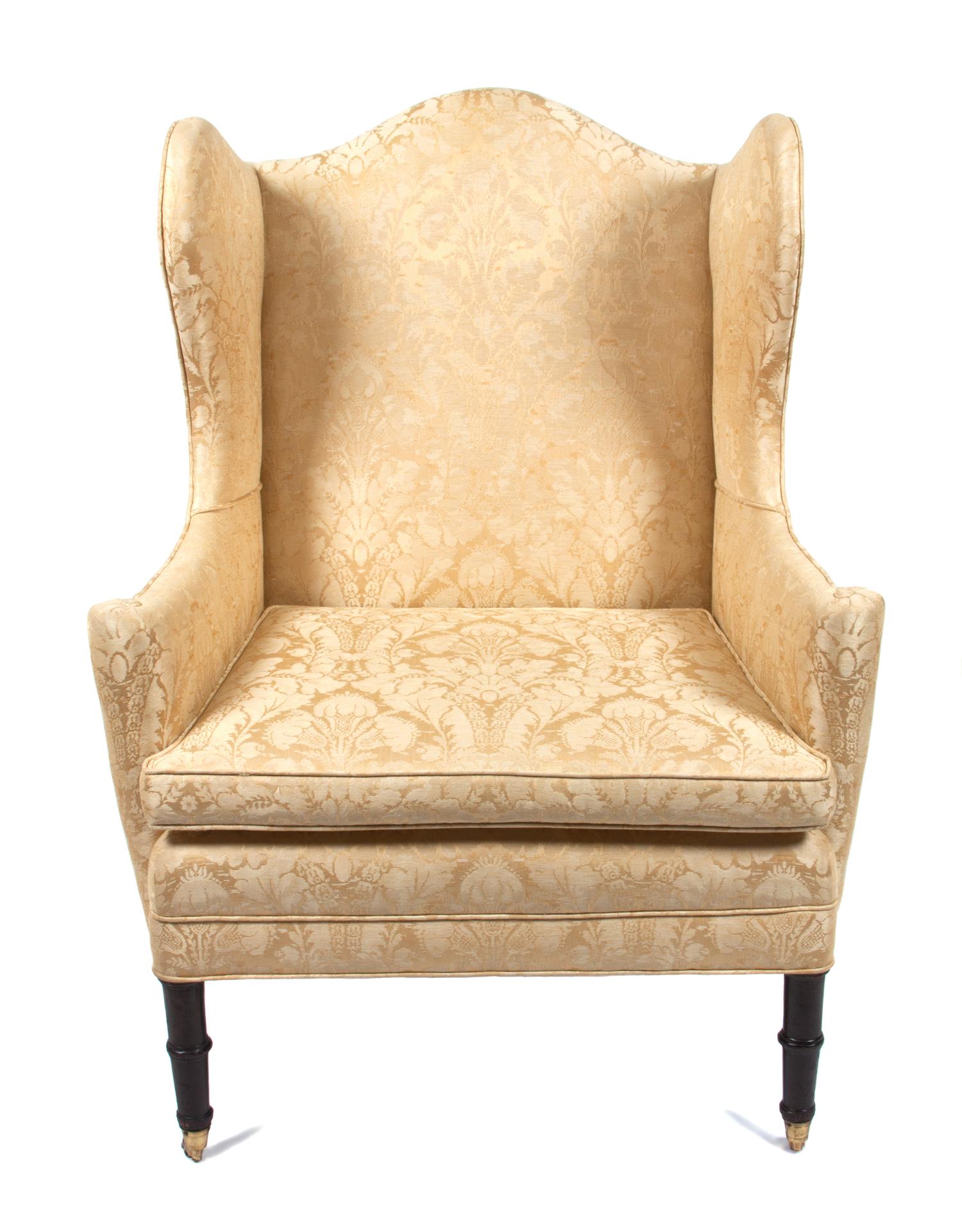 An American Wing Back Chair Height 46 1/2 inches.