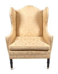 An American Wing Back Chair Height 46 1/2 inches.