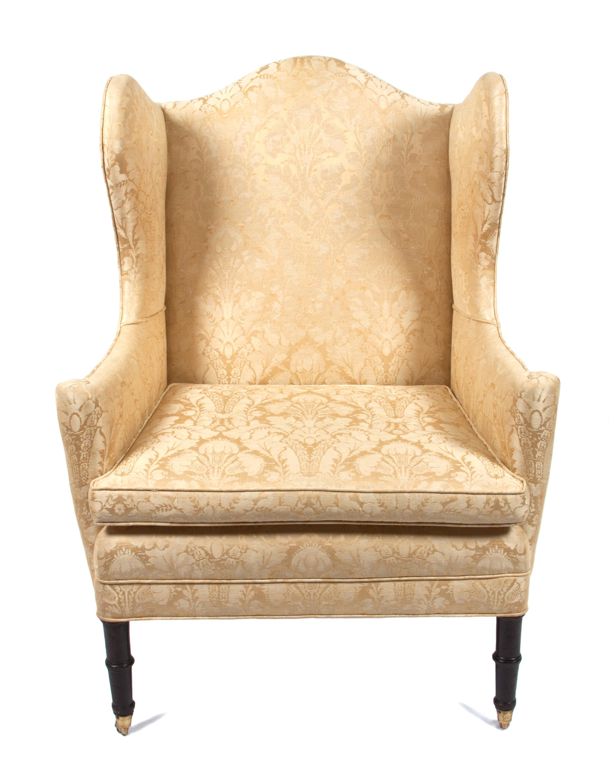An American Wing Back Chair Height 46 1/2 inches.