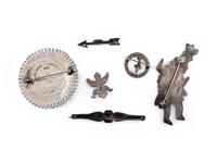 Zuni and Navajo Silver Pins / Brooches