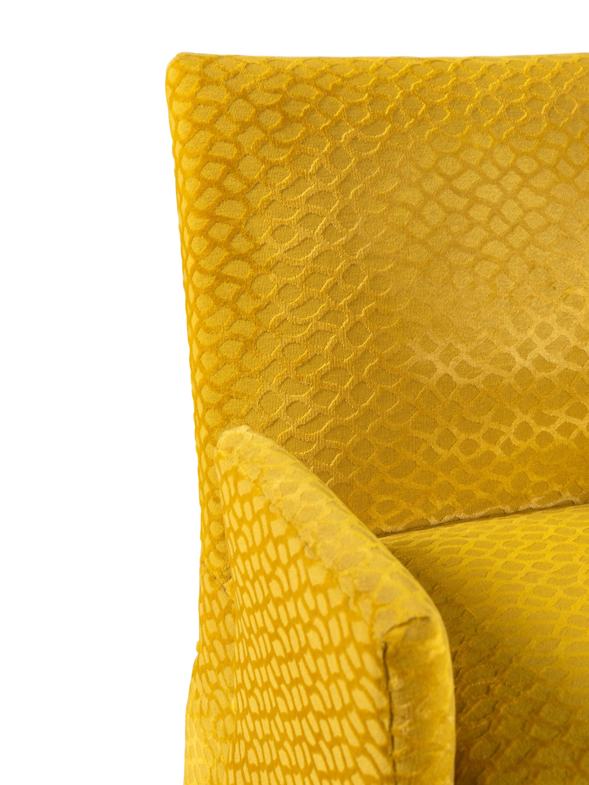 A Pair of George Smith La Rizza Armchairs with Custom Upholstery