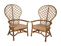 A Pair of Adirondack Style Armchairs