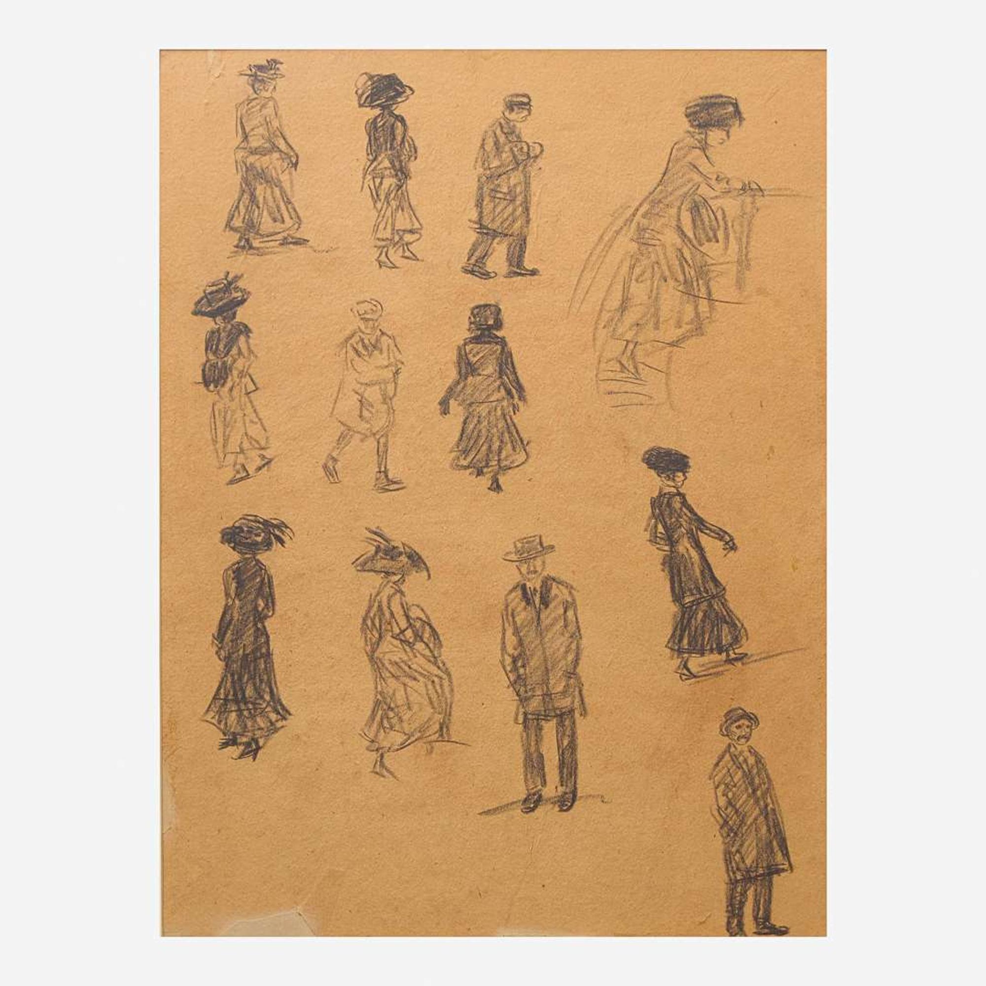 William Glackens (American, 1870-1938) Sketch Page