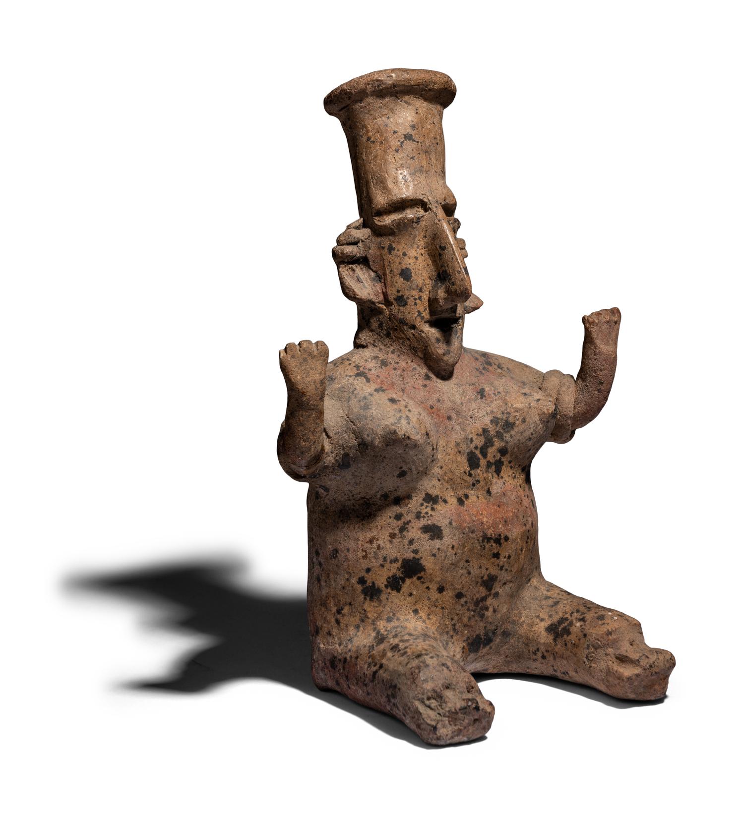 A Jalisco Terracotta Seated Woman