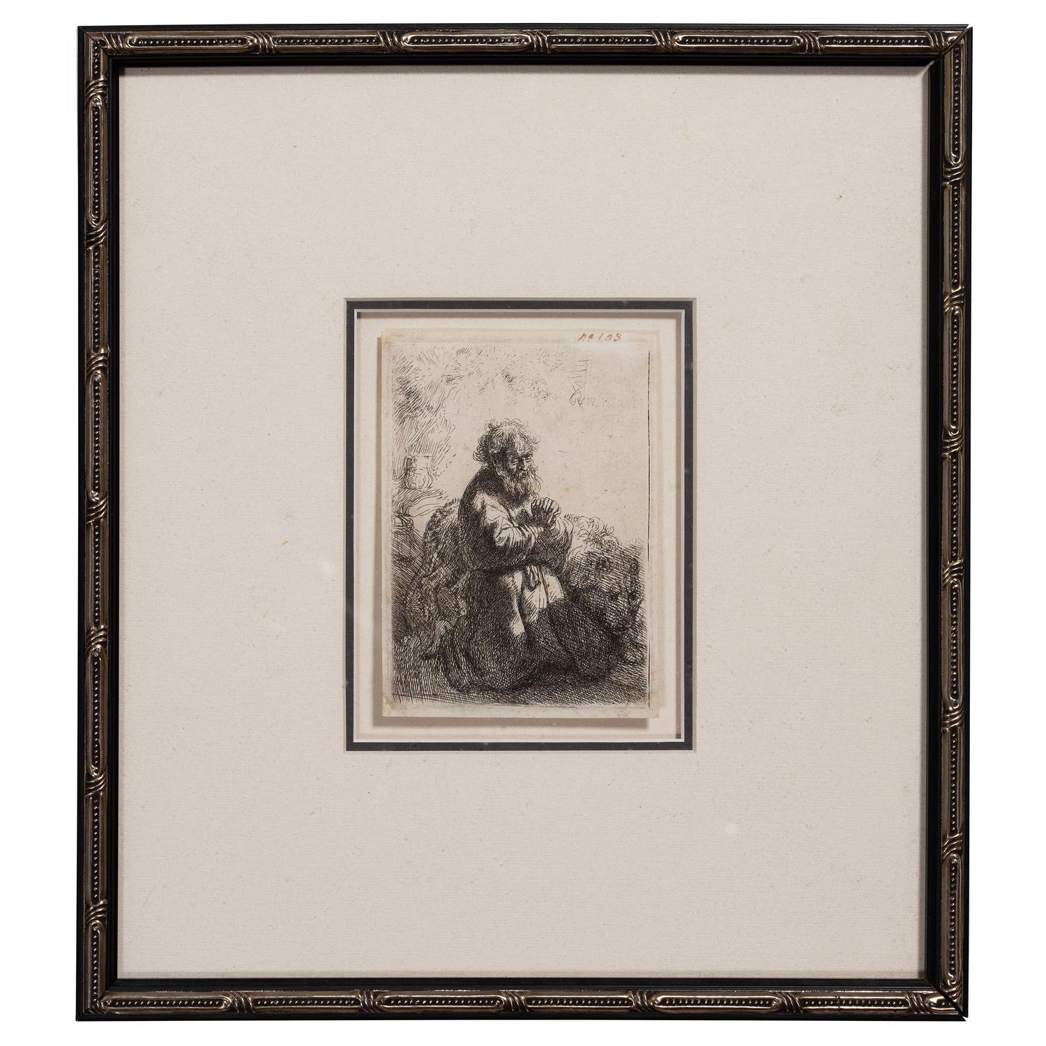 Saint Jerome Kneeling in Prayer, Looking Down