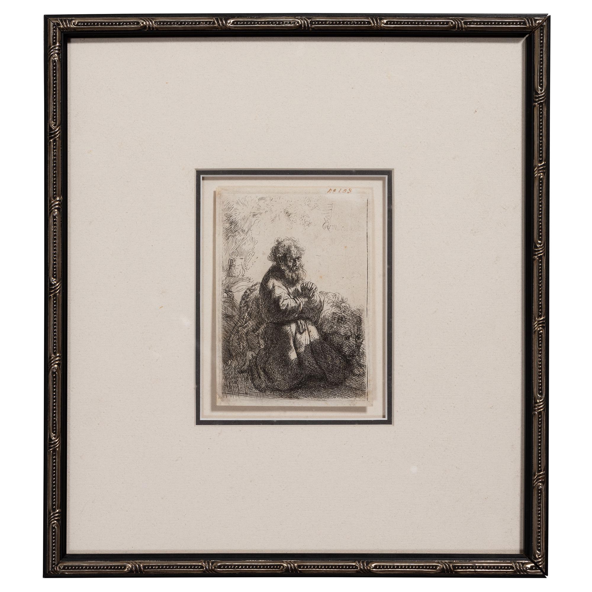 Saint Jerome Kneeling in Prayer, Looking Down