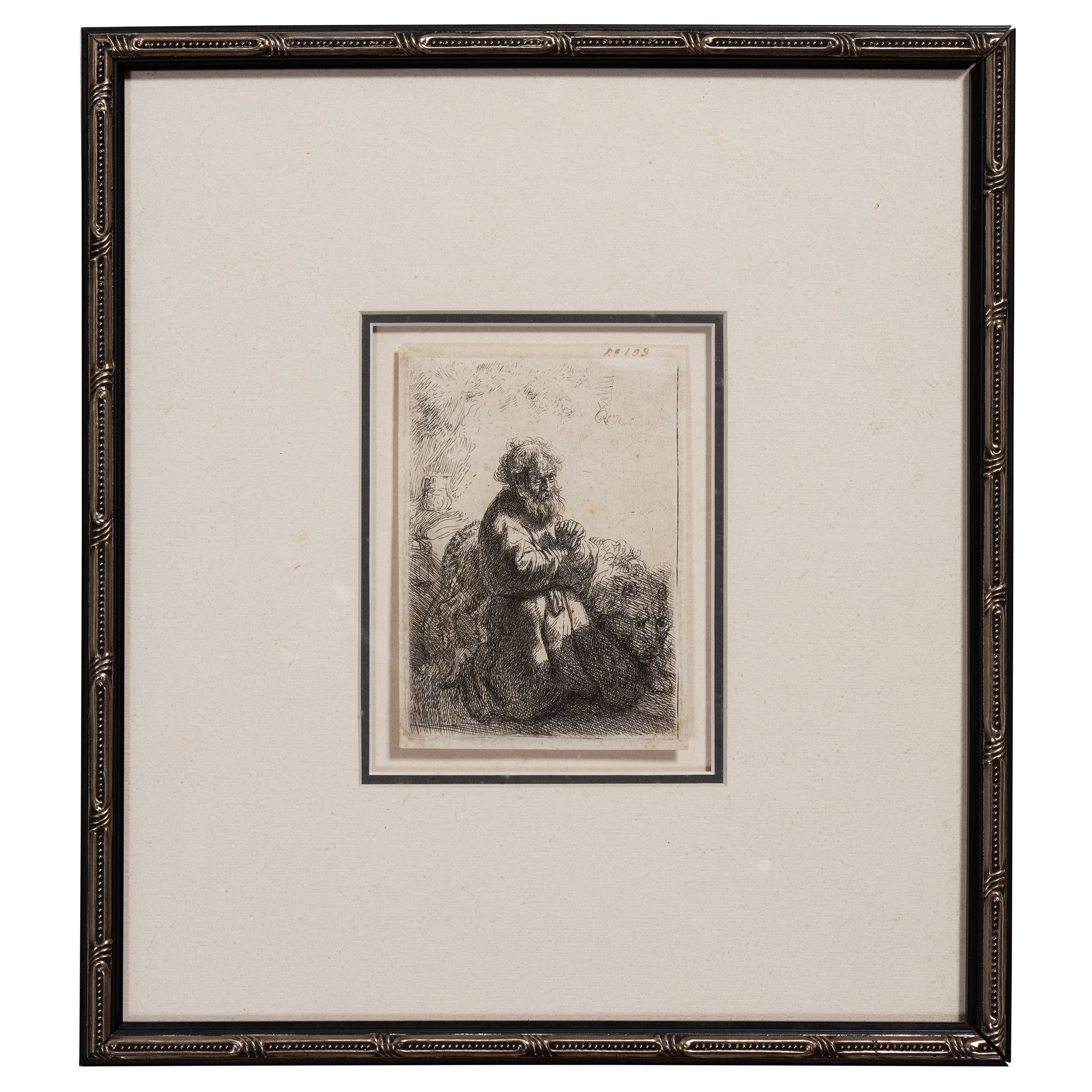 Saint Jerome Kneeling in Prayer, Looking Down