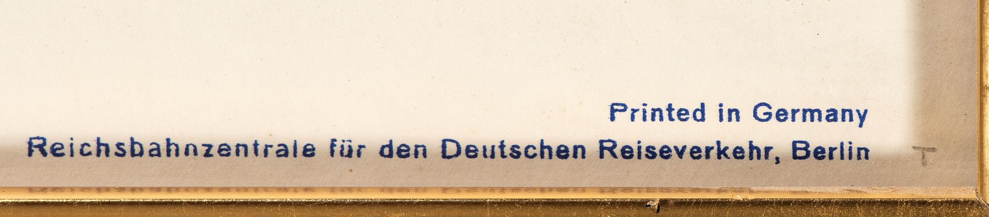[TRAVEL - WINTER OLYMPICS]. HOHLWEIN, Ludwig, artist. Deutschland 1936, IV Olympische Winterspiele, Garmisch-partenkirchen, 6-16. Februar 1936 . Berlin: Reichsbahnzentrale für den Deutschen Reiseverken, 1936.