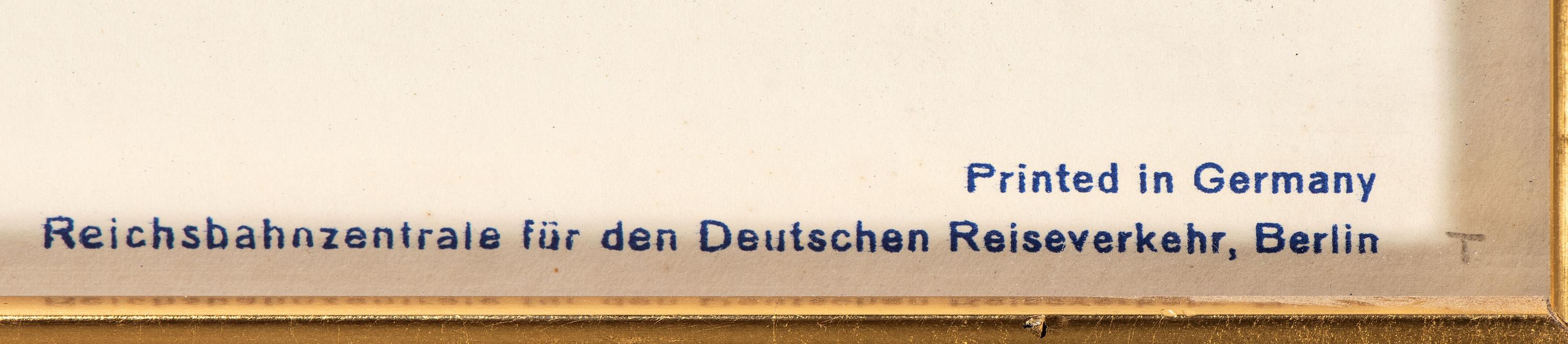 [TRAVEL - WINTER OLYMPICS]. HOHLWEIN, Ludwig, artist. Deutschland 1936, IV Olympische Winterspiele, Garmisch-partenkirchen, 6-16. Februar 1936 . Berlin: Reichsbahnzentrale für den Deutschen Reiseverken, 1936.