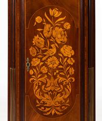 An Edwardian Mahogany and Marquetry Tall Case Clock
