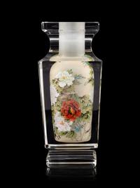 An Interior Painted Glass Vase