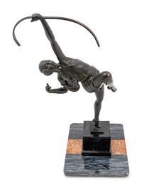 A Patinated Metal Figure of Diana