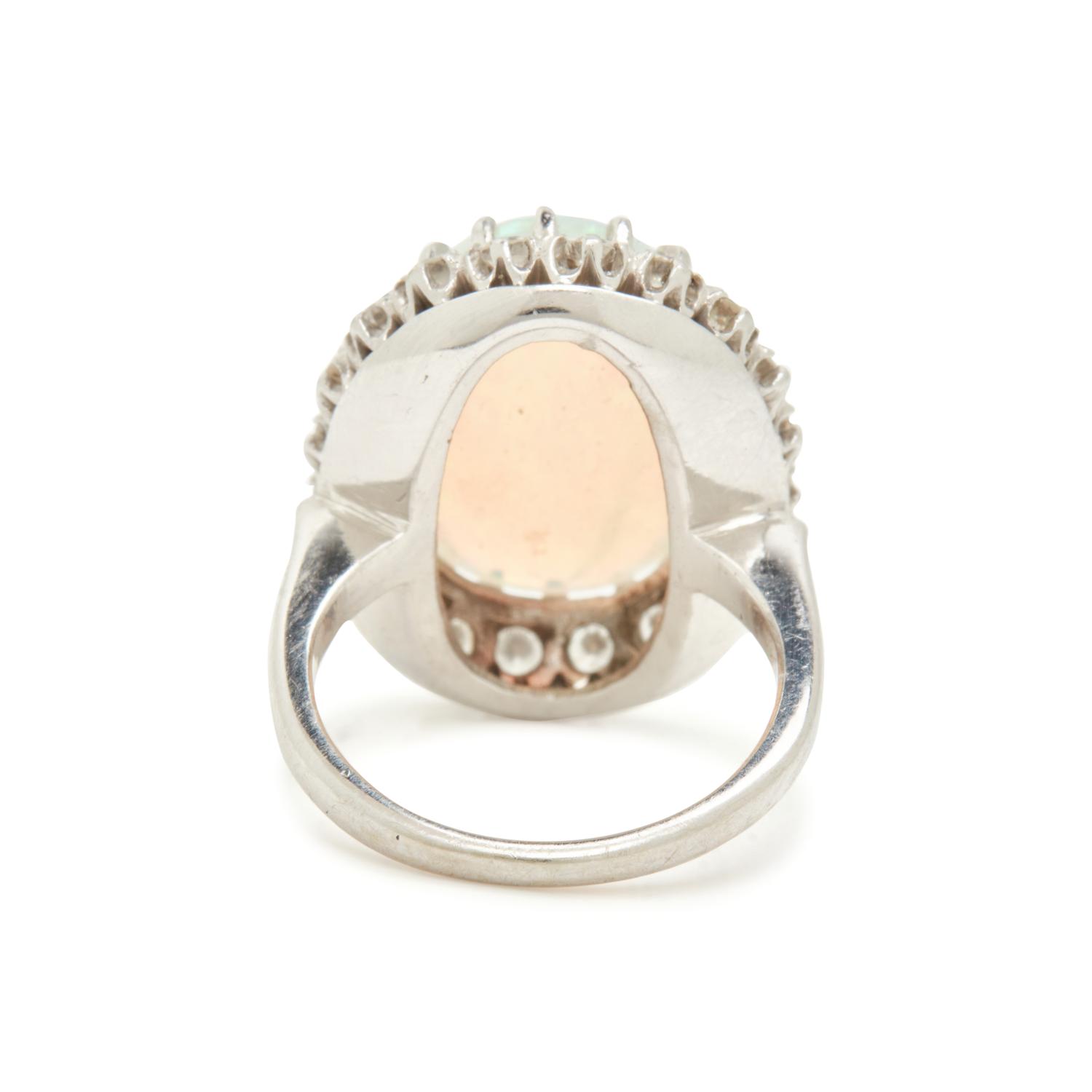OPAL AND DIAMOND RING
