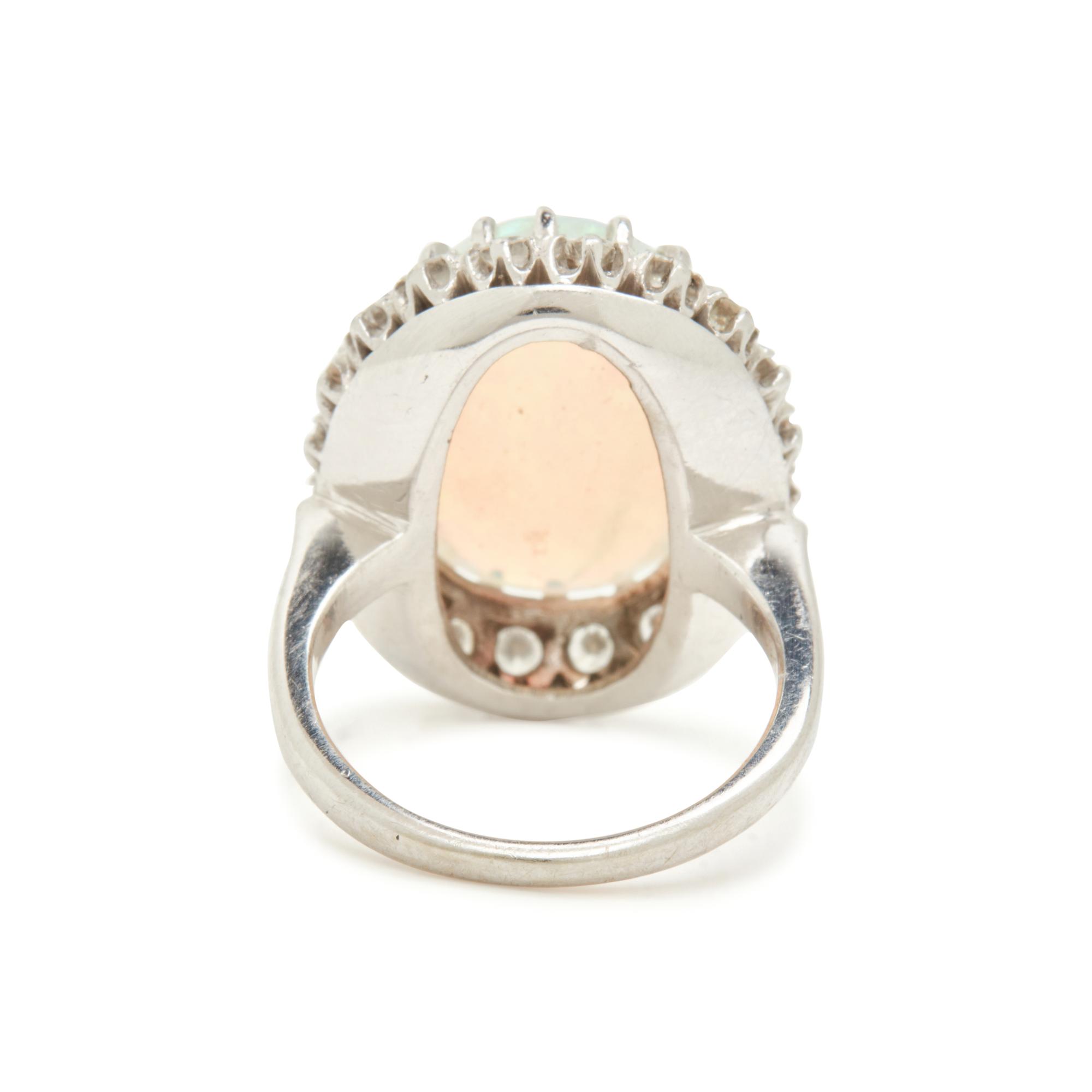 OPAL AND DIAMOND RING