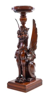 An American Mahogany Figural Pedestal Height 46 1/2 inches. — 20TH CENTURY