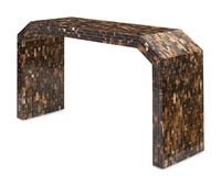 A Tessellated Horn Waterfall Console Table
