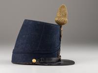 [MILITIA]. Frock coat and Model 1851 shako with original box identified to Massachusetts Militia Brigadier General Eliab Ward.
