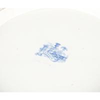 A Staffordshire Blue and White Transferware Wash Basin and Ewer