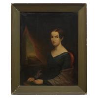 American School 19th Century, A Portrait of a Seated Young Lady