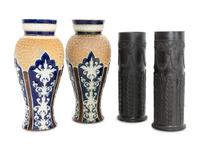 Two Pairs of English Ceramic Vases