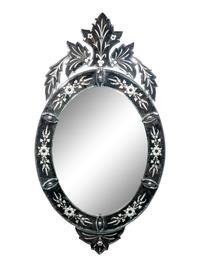 A Venetian Etched Glass Mirror