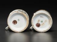 Two Automobile Porcelain Shaving Mugs