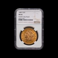 An 1888-S Liberty Head $20 Gold Coin [NGC MS64; ex. Granite Lady Hoard ]