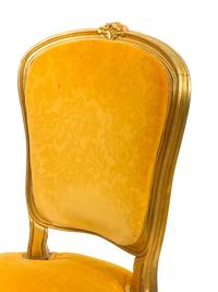 A Pair of Louis XV Style Giltwood Side Chairs