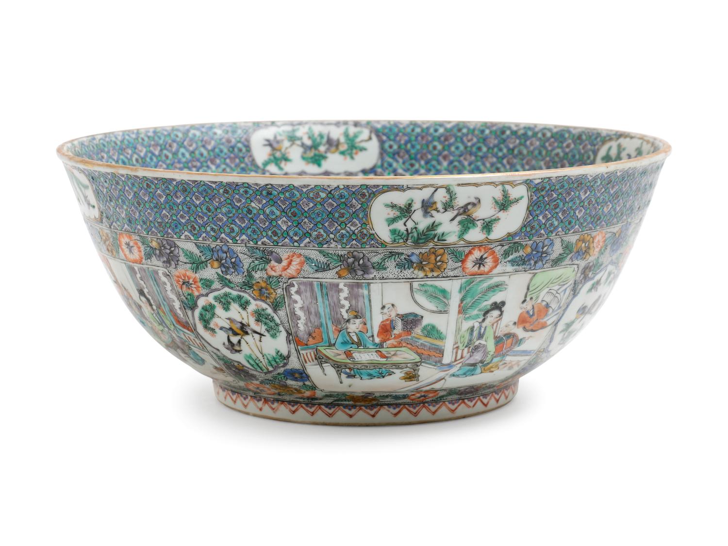 A Large Famille Verte Porcelain Bowl