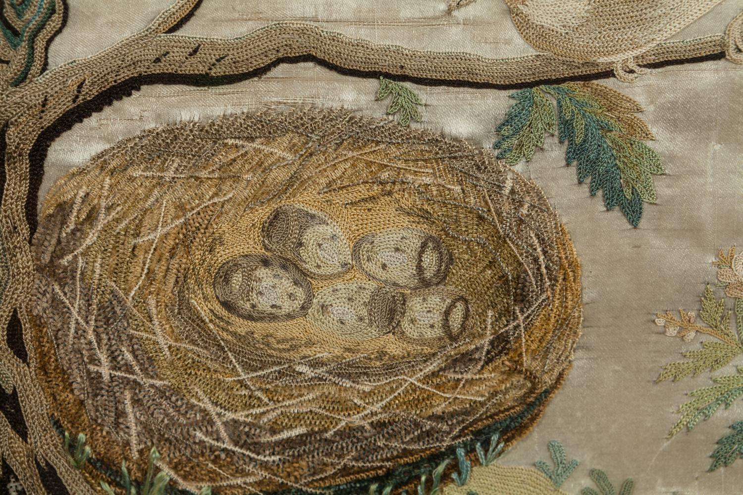 An English Stumpwork Embroidery on Silk