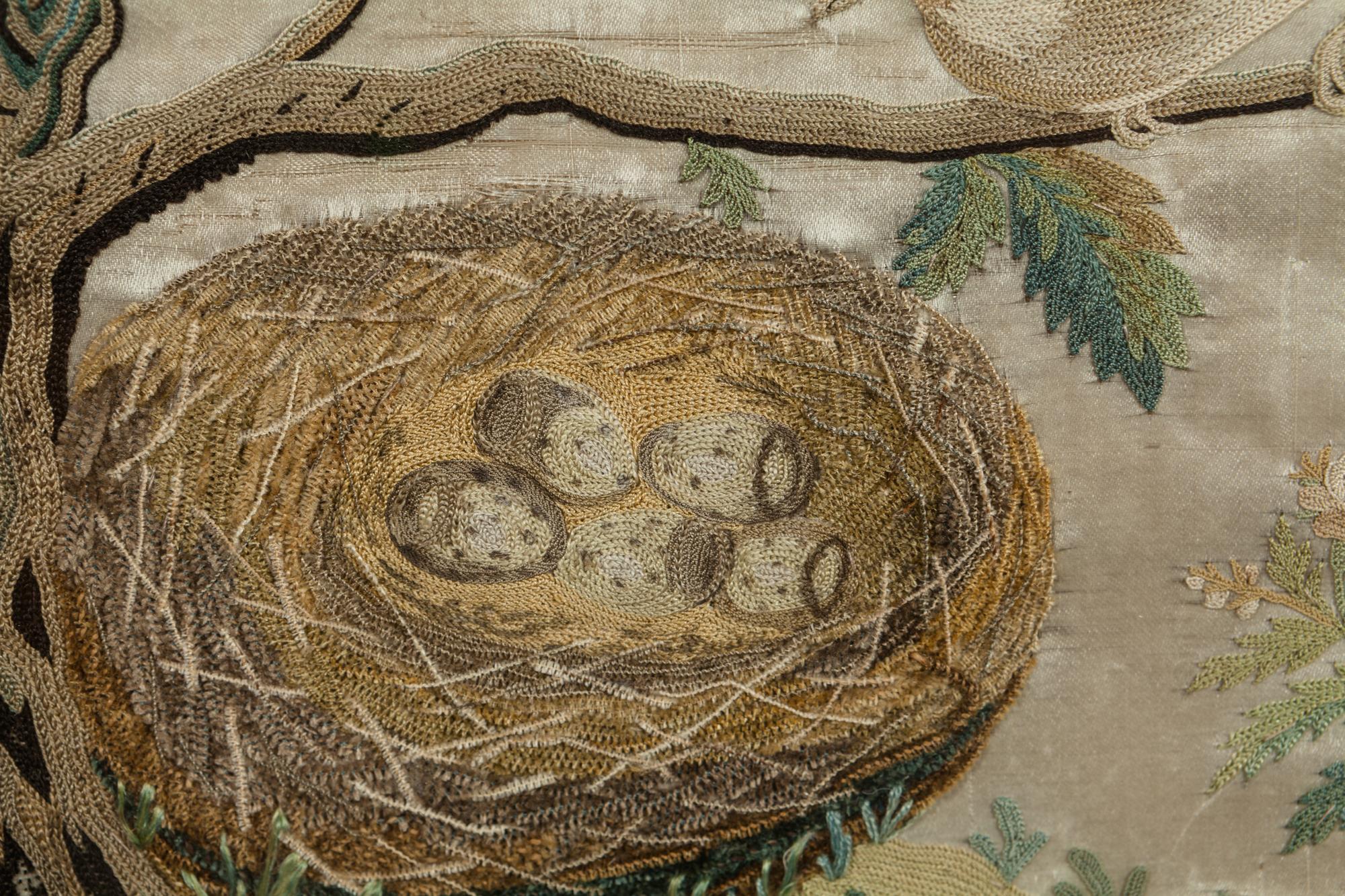 An English Stumpwork Embroidery on Silk