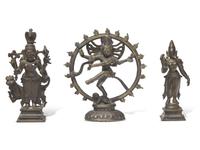 Three Indian Bronze Figures of Deities