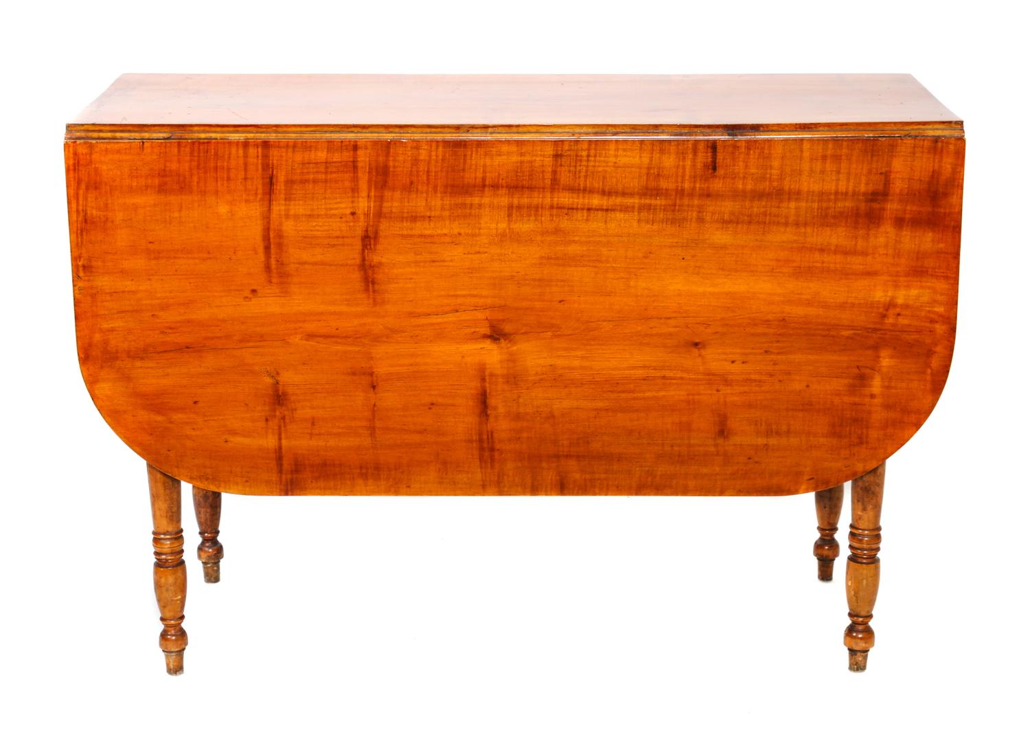 An American Pine Drop Leaf Table Height 29 x width 42 x length 16 1/2 inches (closed)