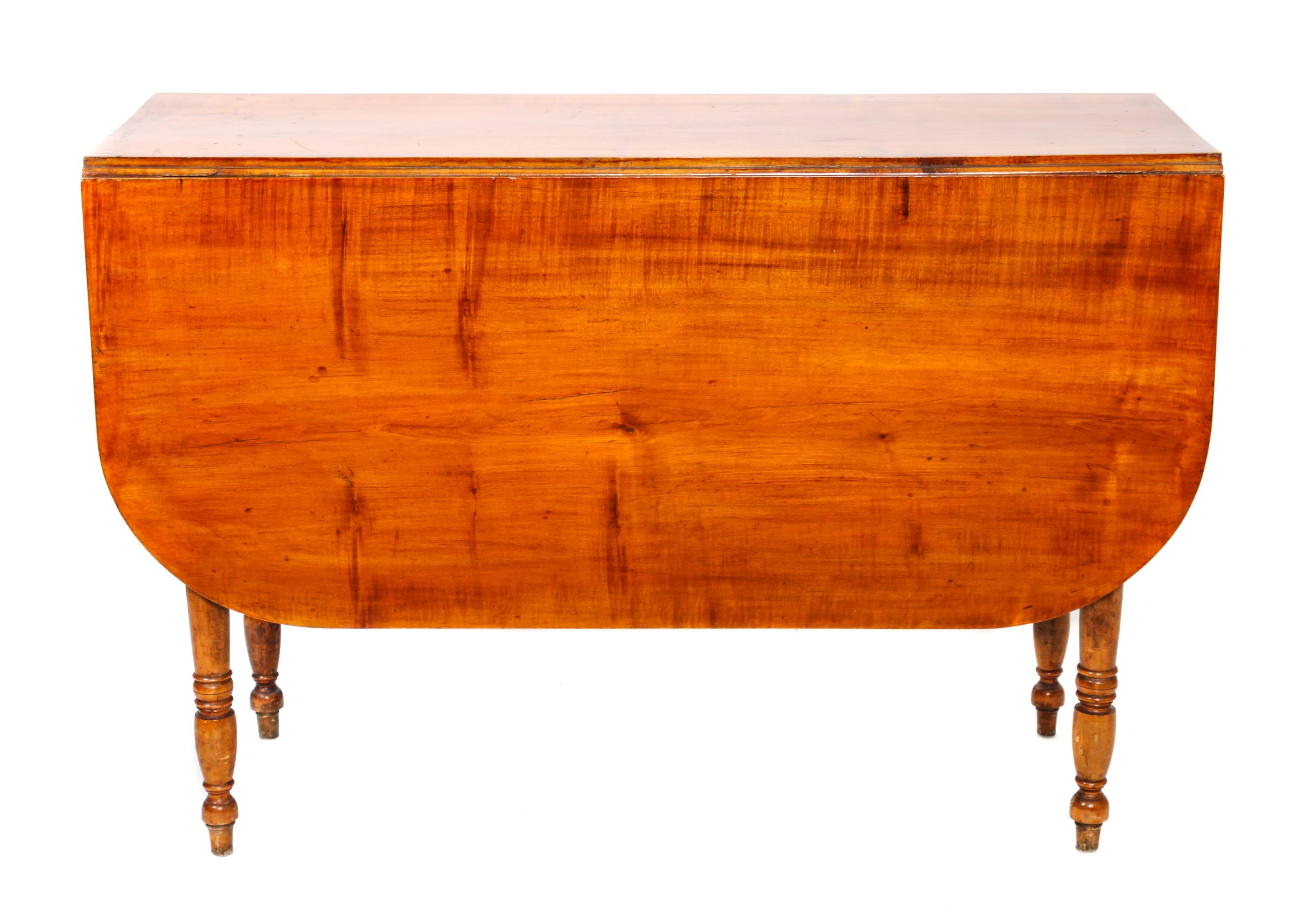 An American Pine Drop Leaf Table Height 29 x width 42 x length 16 1/2 inches (closed)
