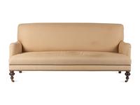 A Contemporary Nailhead-Studded Linen Sofa