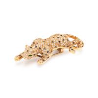 DIAMOND AND SAPPHIRE LEOPARD BROOCH
