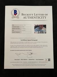 A Stunning Ted Williams Signed Autographed Large Format Photo With Babe Ruth (Beckett Authentication Services Letter BAS Certified),