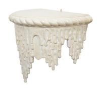 A Pair of White Painted Grotto Style Wall Brackets