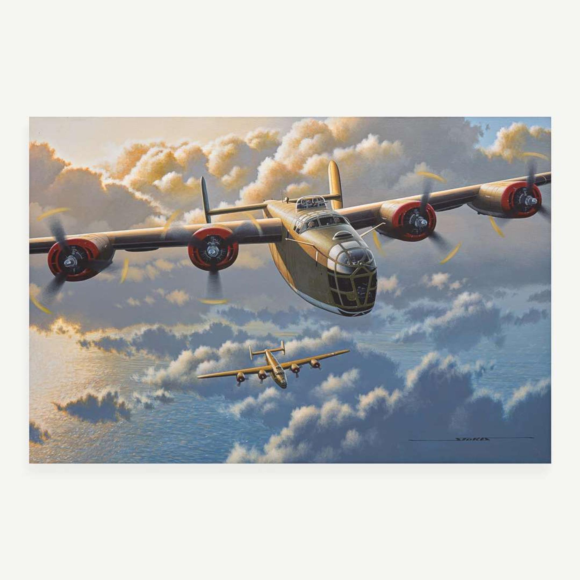 Stan Stokes (American, b. 1950) B-24D Liberator; together with a companion
