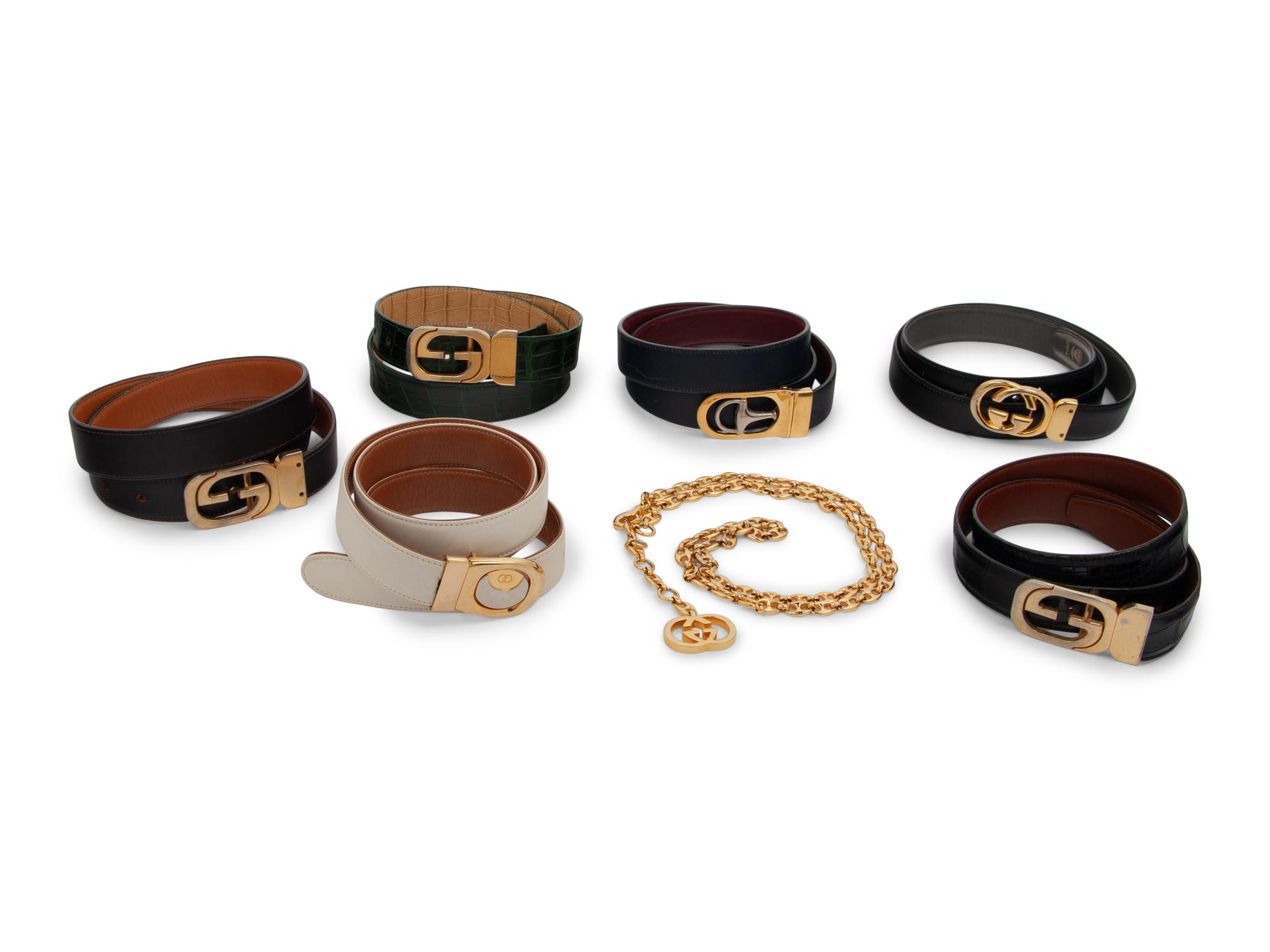 Seven Gucci Belts, 1980-1990s