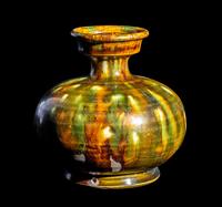 A Small Chinese Sancai Glazed Pottery Jar
