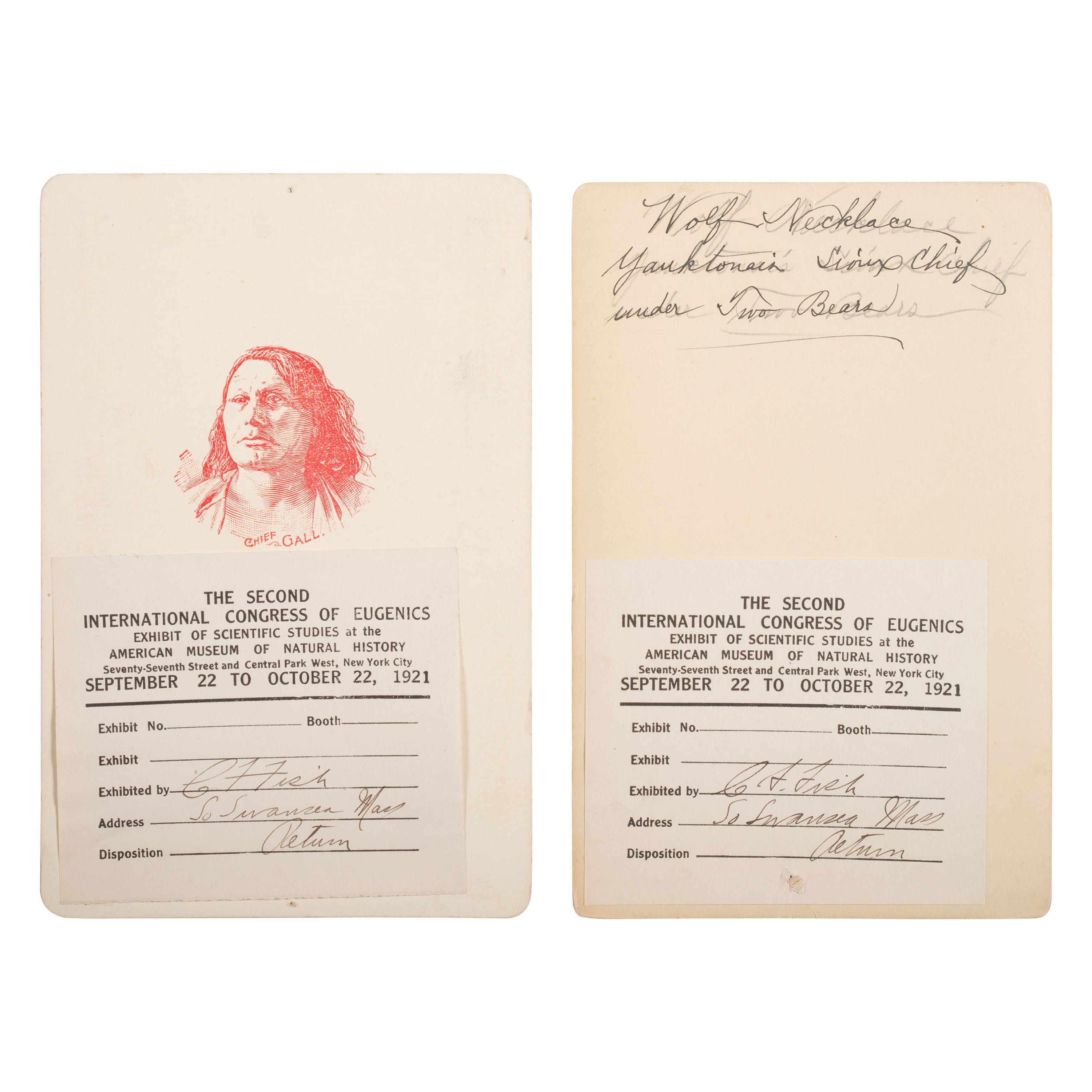 George W. Scott AND David F. Barry (American, 1854-1910) / (1854-1934) — Wolf Necklace, Yanktonai Sioux Chief