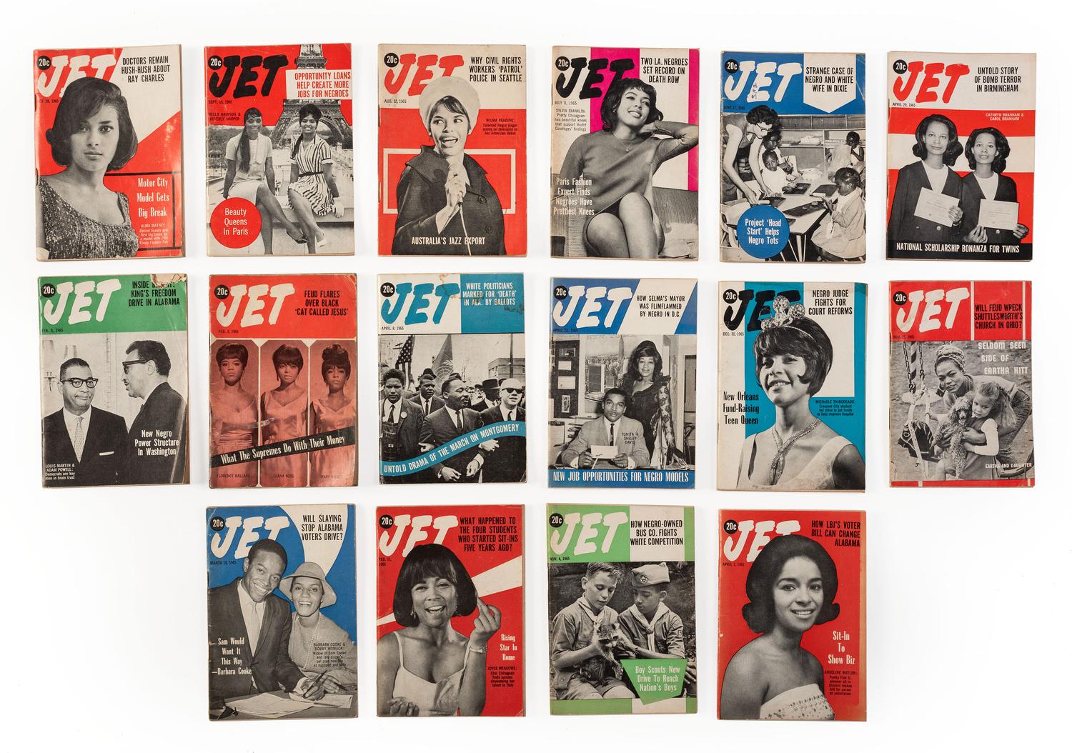 [CIVIL RIGHTS]. Jet . 250 issues (incomplete run). Chicago, IL: Johnson Publishing Co., 1952-1970.