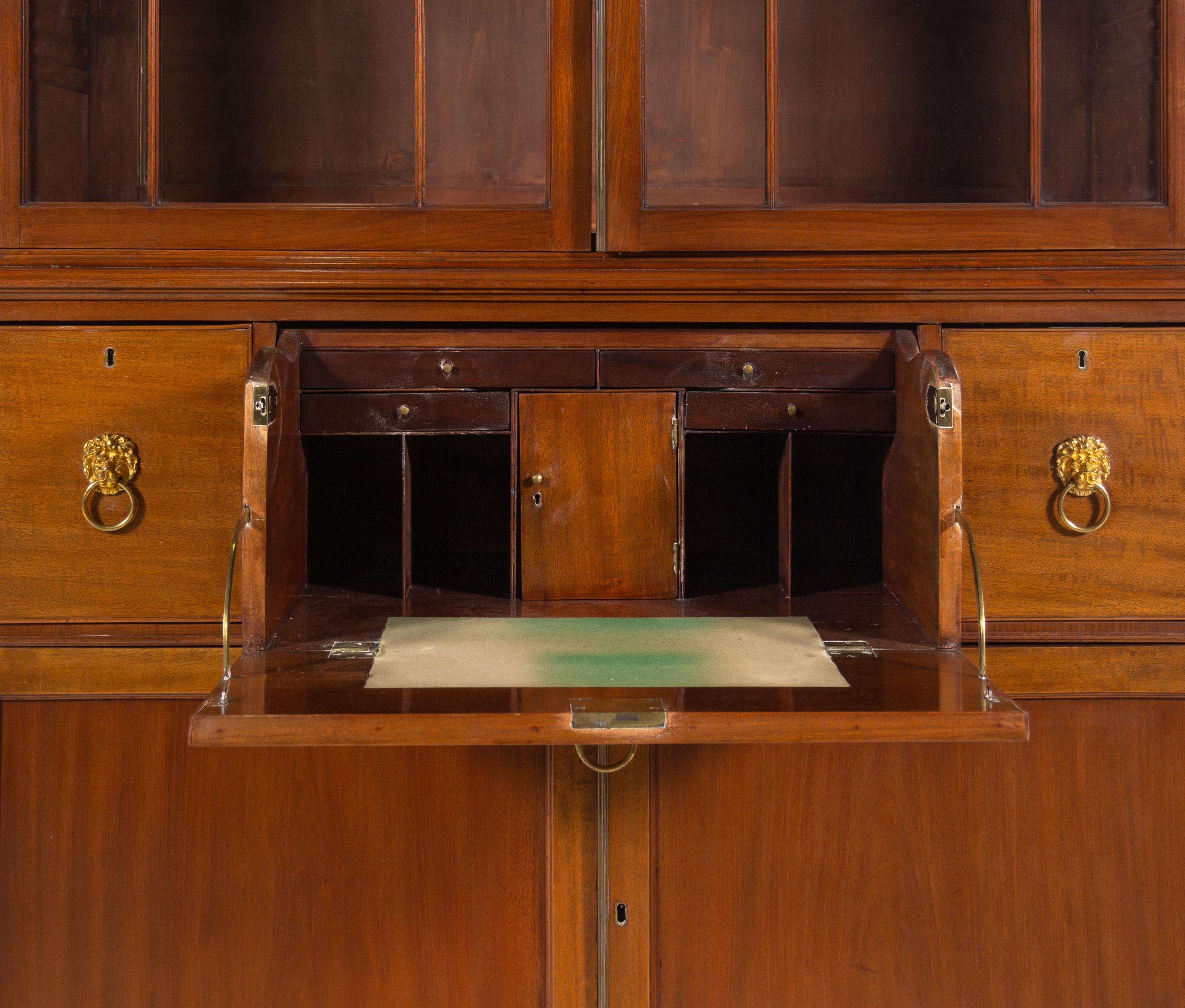 A Regency Mahogany Secretary Bookcase